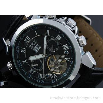 Years Black Stainless Steel Wristwatch 43mm Case , Tourbill
